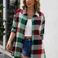 Plaid Collared Neck Button Up Shirt