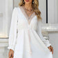 Contrast Flounce Sleeve Dress