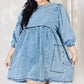 HEYSON Full Size Oversized Denim Babydoll Dress