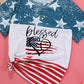 BLESSED Stars and Stripes Color Block T-Shirt