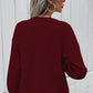 V-Neck Button-Down Dropped Shoulder Cardigan