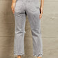 BAYEAS High Waisted Cropped Straight Jeans