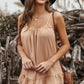 Ruffle Hem Adjustable Spaghetti Strap Cami