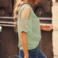 Half Sleeve Round Neck Blouse