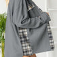 Plaid Button Down Collared Jacket