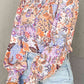 Printed Long Sleeve Round Neck Blouse