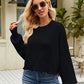 Round Neck Dropped Shoulder Sweater