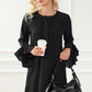 Round Neck Flare Sleeve Mini Dress