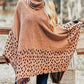Leopard Turtleneck Poncho