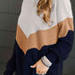 Chevron Print Drop Shoulder Top