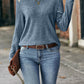 Round Neck Ribbed Long Sleeve T-Shirt