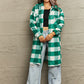 Plaid Longline Shirt Jacket