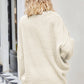 V-Neck Ribbed Dropped Shoulder Knit Top