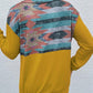 Geometric Drawstring Long-Sleeve Sweatshirt