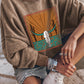 Round Neck Dropped Shoulder Graphic Sweatshirt