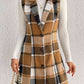 Plaid Lapel Collar Vest