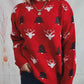 Christmas Tree & Reindeer Round Neck Sweater