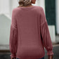 Round Neck Dropped Shoulder Flounce Sleeve T-Shirt