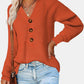 Half Button Long Sleeve Knit Top