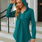 Long Sleeve Hooded Blouse