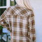 Plaid Dropped Shoulder Shirt Jacket