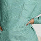 Texture Notched Drop Shoulder Top