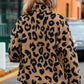 Leopard Zip-Up Dropped Shoulder Jacket