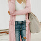 V-Neck Long Sleeve Cardigan with Pocket