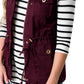 Drawstring Waist Vest with Pockets