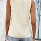 Swiss Dot Shoulder Detail V-Neck Tank
