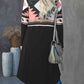 Printed Open Front Cardigan with Pockets