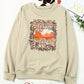 Round Neck Dropped Shoulder WILD WEST Graphic Sweatshirt