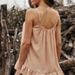 Ruffle Hem Adjustable Spaghetti Strap Cami