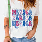 MERICA Graphic Round Neck Tee