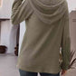Half Button Up Drawstring Hoodie