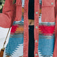 Dropped Shoulder Long Sleeve Printed Denim Jacket