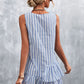 Striped Layered Sleeveless Dress