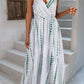 Printed Surplice Adjustable Spaghetti Strap Maxi Dress