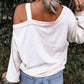 MERRY CHRISTMAS Graphic Asymmetrical Neck Top