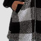 Plaid Zip Up Hooded Jacket with Pockets