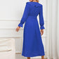Surplice Tie Front Flounce Sleeve Dress