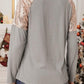 MERRY CHRISTMAS Sequin Round Neck Blouse
