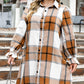 Plus Size Plaid Button Up Shirt Dress
