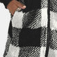 Plaid Zip Up Hooded Jacket with Pockets
