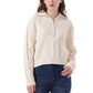 Zip-Up Collared Neck Long Sleeve Sweater