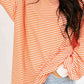 Striped Round Neck Long Sleeve Sweatshirt