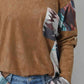 Geometric Drop Shoulder T-Shirt with Pocket