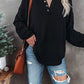 Buttoned Drop Shoulder Top