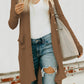 V-Neck Long Sleeve Cardigan with Pocket
