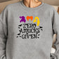 Full Size Round Neck Long Sleeve ZERO AMUCKS GIVEN Graphic Sweatshirt